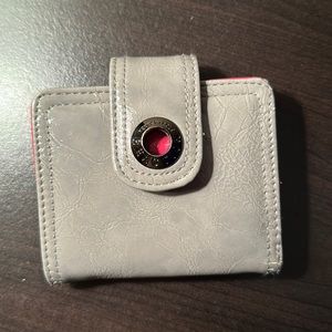 Kenneth Cole reaction, wallet, gray, and Barbie pink condition like new